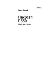 Preview for 1 page of Eizo FLEXSCAN T550 - User Manual