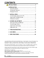 Preview for 2 page of Eizo FLEXSCAN T550 - User Manual