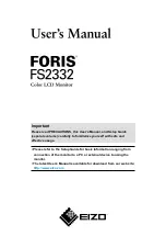 Preview for 1 page of Eizo FORIS FS2332 - User Manual