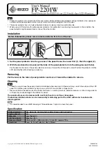 Eizo FP-2100W User Manual preview