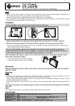 Предварительный просмотр 1 страницы Eizo FP-2401W User Manual