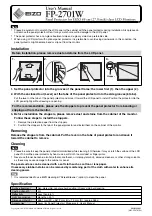 Eizo FP-2701W User Manual preview