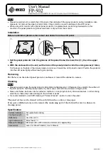 Eizo FP-502 User Manual preview