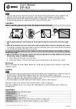 Preview for 1 page of Eizo FP-503 User Manual