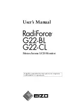 Eizo G22-BL/G22-CL User Manual предпросмотр