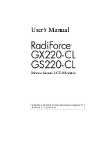 Предварительный просмотр 1 страницы Eizo GX220 User Manual