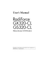 Preview for 1 page of Eizo GX320 - CL User Manual