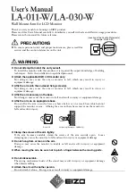 Preview for 1 page of Eizo LA-010-W User Manual