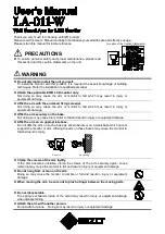 Предварительный просмотр 8 страницы Eizo LA-011-W User Manual