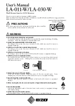 Preview for 1 page of Eizo LA-011 User Manual