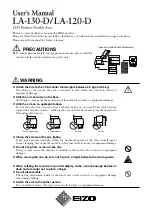 Preview for 1 page of Eizo LA-120-D User Manual