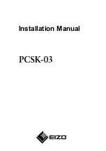 Eizo PCSK-03 Installation Manual предпросмотр