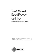 Eizo RadiForce G11-S User Manual предпросмотр