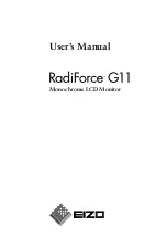 Preview for 1 page of Eizo RadiForce G11 User Manual