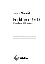 Предварительный просмотр 1 страницы Eizo RadiForce G33 User Manual