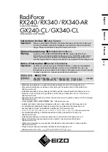 Preview for 1 page of Eizo RadiForce GX240 Instructions For Use Manual