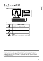 Предварительный просмотр 3 страницы Eizo RadiForce MX191 Instructions For Use Manual