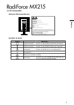 Предварительный просмотр 9 страницы Eizo RadiForce MX215 Instructions For Use Manual