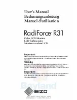 Предварительный просмотр 1 страницы Eizo RadiForce R31 User Manual