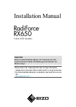 Eizo RadiForce RX 650 Installation Manual предпросмотр