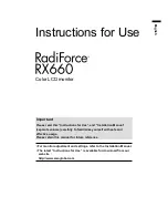 Eizo RadiForce RX660 Instructions For Use Manual preview