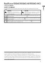 Предварительный просмотр 3 страницы Eizo RadiForce RX840 Instructions For Use Manual