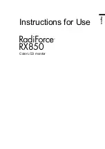 Preview for 2 page of Eizo RadiForce RX850 Instructions For Use Manual