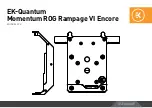 EK-Quantum Momentum ROG Rampage VI Encore User Manual preview