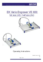 EK-Team VE 600 Operating Instructions Manual preview