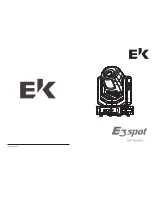 Preview for 1 page of EK E3 Spot User Manual