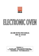 Preview for 1 page of eka KF 1010 UD Use And Instruction Manual