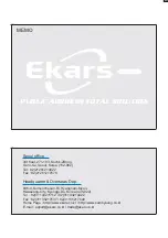 Предварительный просмотр 8 страницы Ekars EDA-2081 Operating Manual