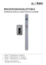 eKey TOCAhome 2 integra Operating Instructions Manual preview