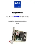 EKF CompactPCI CC5-RAVE Bios Quick Reference предпросмотр