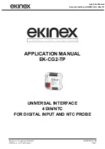 Предварительный просмотр 1 страницы Ekinex EK-CG2-TP Applications Manual