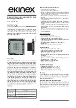 Ekinex EK-VA2-WL Series Quick Start Manual предпросмотр