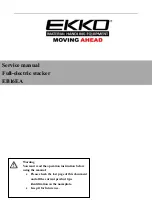 Preview for 1 page of EKKO Walkie EB16EA Service Manual