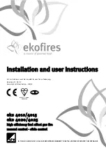 Ekofires eko 4010 Installation And User Instructioins предпросмотр