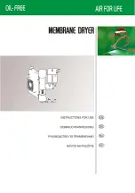 EKOM MEMBRANE DRYER Instructions For Use Manual предпросмотр