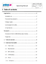 Preview for 6 page of eks e-light-1000-4GM Operating Manual