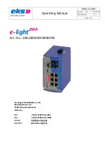 eks e-light 2MA Operating Manual предпросмотр