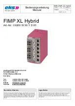 Preview for 1 page of eks FIMP XL Hybrid Manual