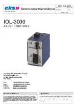 Preview for 1 page of eks IOL-3000 Manual