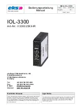 Предварительный просмотр 1 страницы eks IOL-3300 Manual