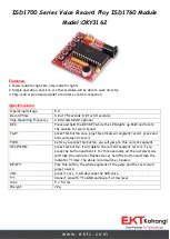 Предварительный просмотр 1 страницы EKT ISD1700 Series Manual