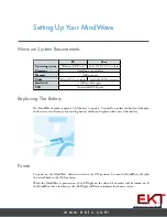 Предварительный просмотр 3 страницы EKT NeuroSky Mindwave EEG User Manual