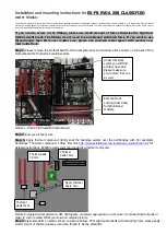 Предварительный просмотр 1 страницы ekwb EK-FB EVGA X58 CLASSIFIED Installation And Mounting Instructions