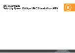 Preview for 1 page of ekwb EK-Quantum Velocity Ryzen Edition UNC Standoffs - AM5 Manual