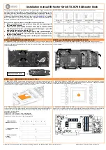 Предварительный просмотр 1 страницы ekwb EK-Vector Strix RTX 2070 RGB Installation Manual