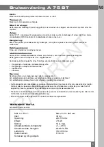 Preview for 5 page of El-Björn A 75 BT Instruction Manual